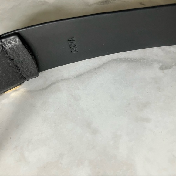 REVOLVE Favorite Daughter Black William Split Decision Leather Belt Size XL - Picture 8 of 9